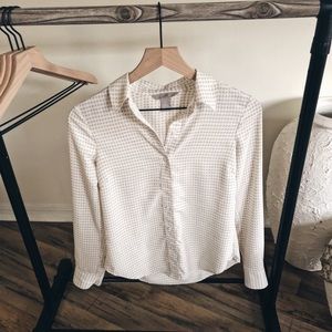 Houndstooth Button Down Blouse